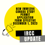 Important Update: New IMM1294 Canada Study Permit Application Form Effective December 1, 2023