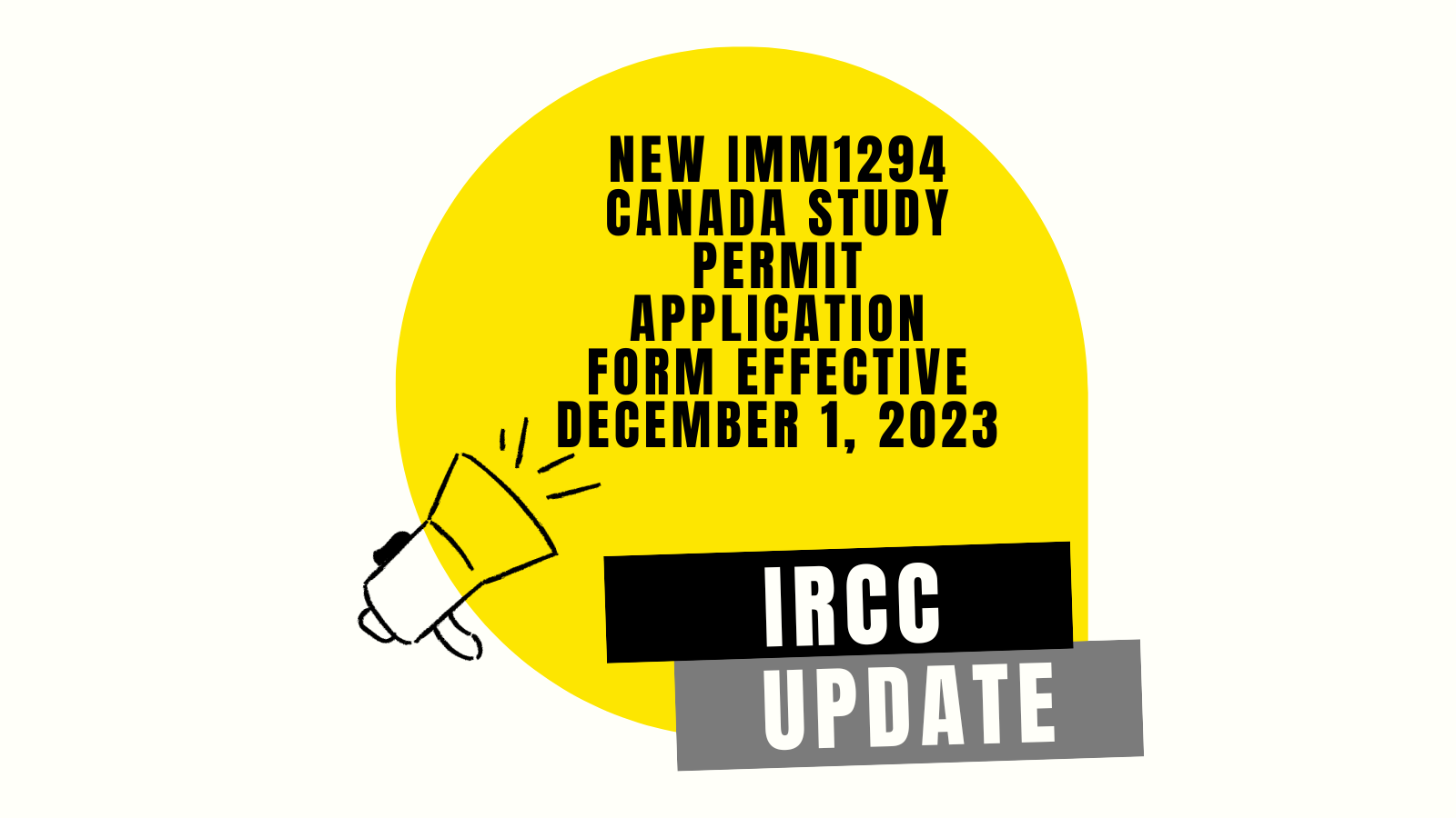 New IMM1294 Canada Study Permit Application Form Effective December 1, 2023
